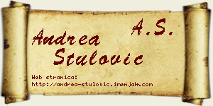 Andrea Štulović vizit kartica